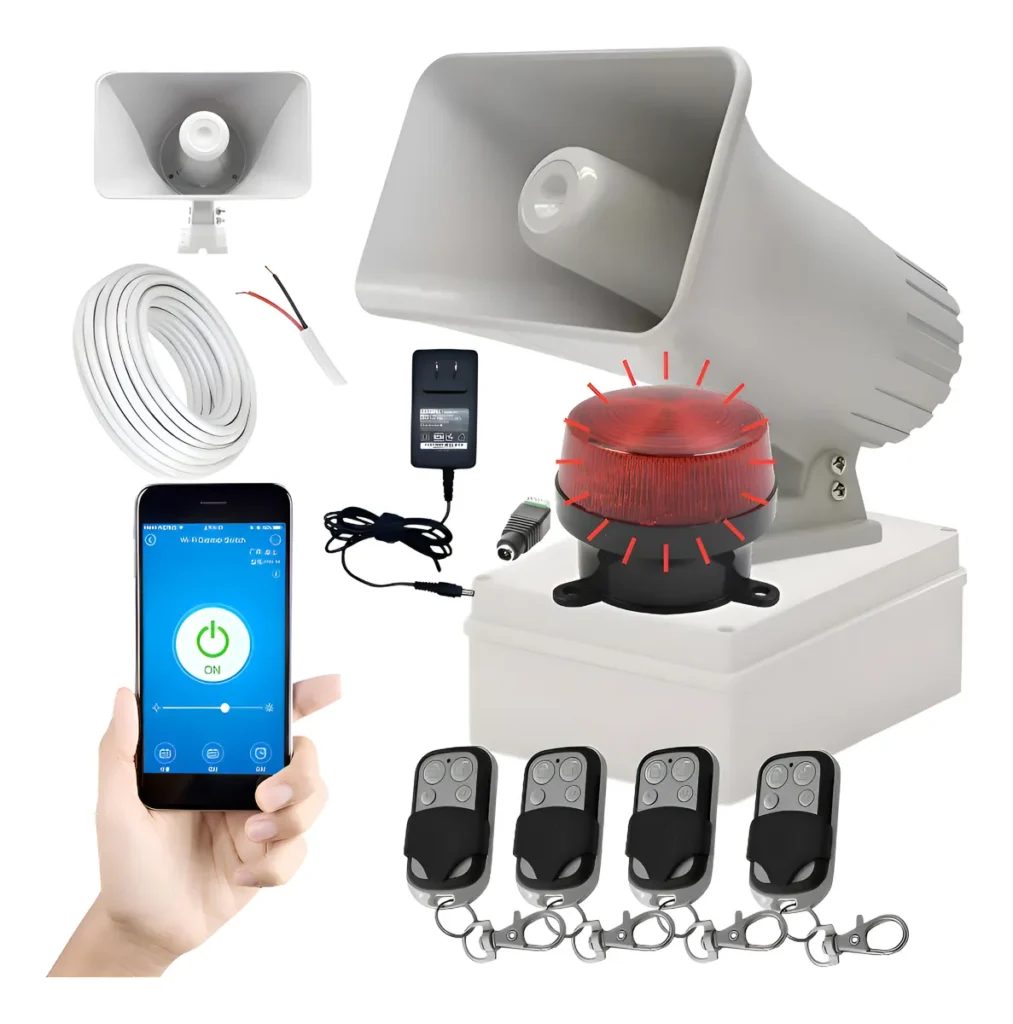 Wifi Alarma Sirena Kit Vecinal Control Remoto Boton Panico